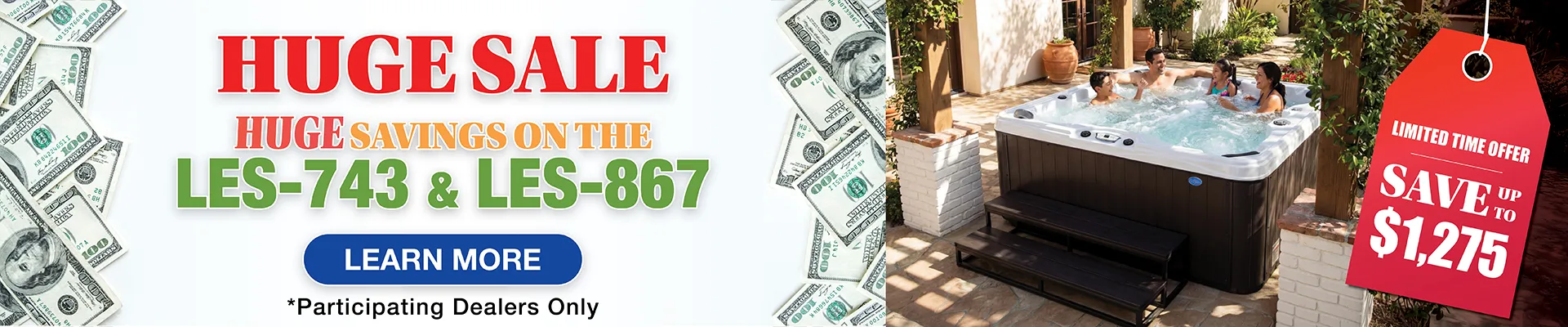 Calspas hot tub being used in a family setting - Peterborough